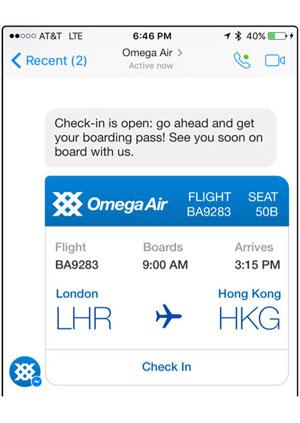 example of chatbot service for airlines