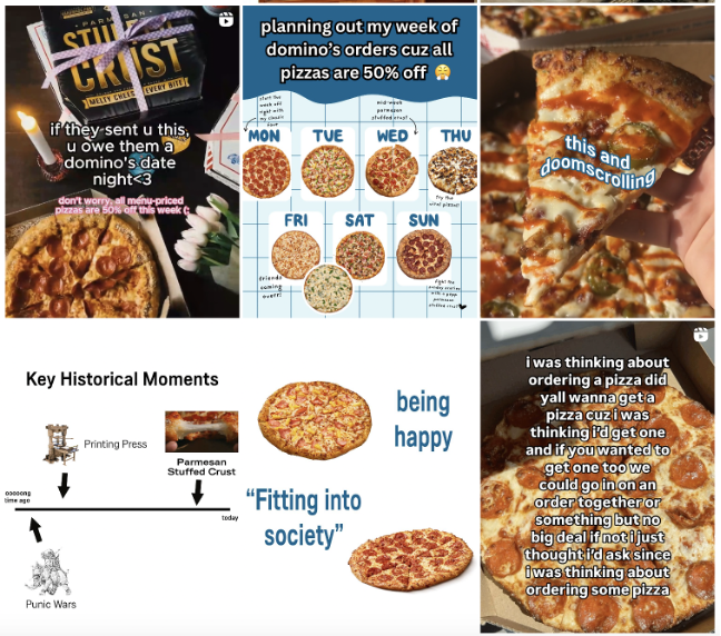 Dominos social media grid