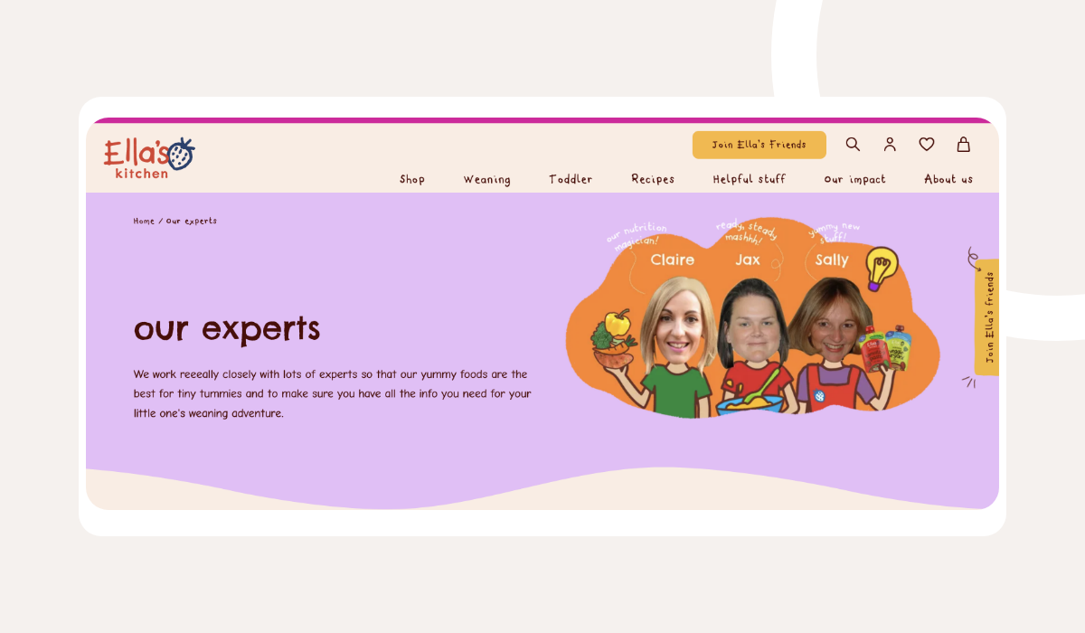 Experts at Ella's Kitchen