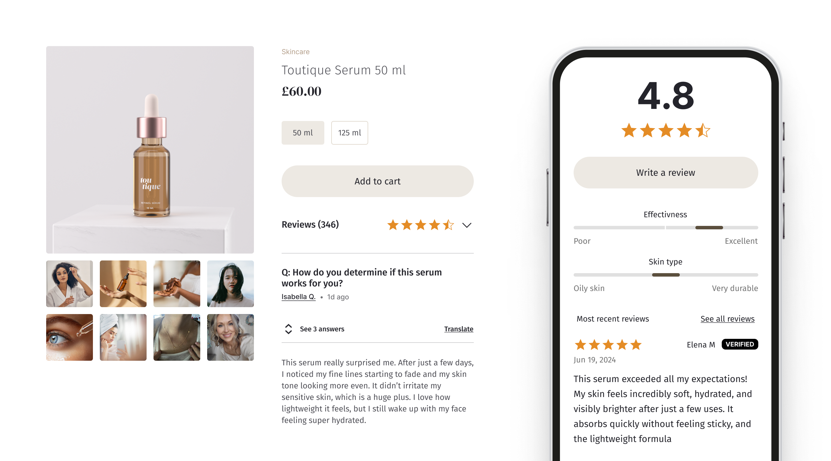 An example of online customer reviews from Emplifi