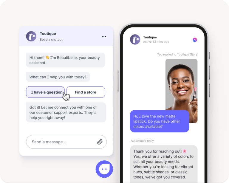 An AI chatbot for customer service example