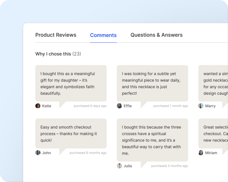 A visual of online customer reviews