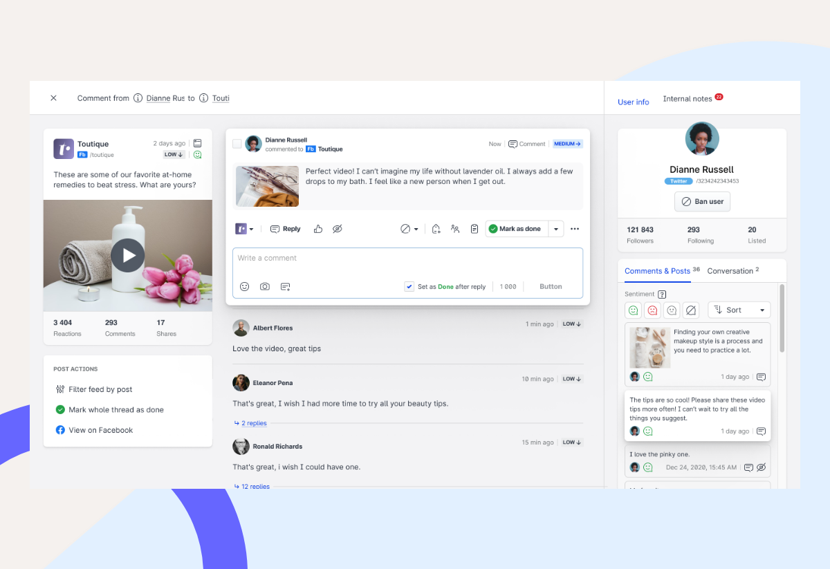 Emplifi's unified social inbox