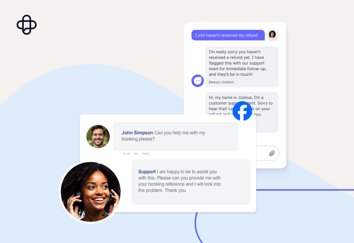 Customer care via Facebook messenger