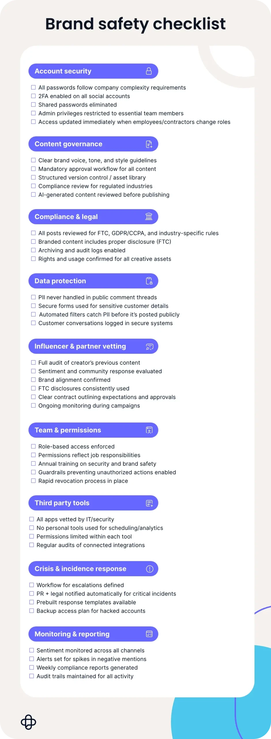 Brand safety checklist