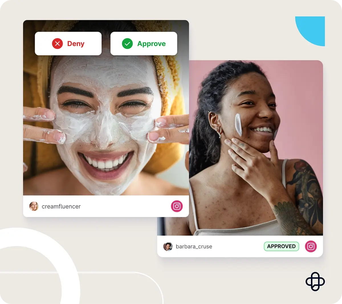 Image showing approval process for UGC via Emplifi platform