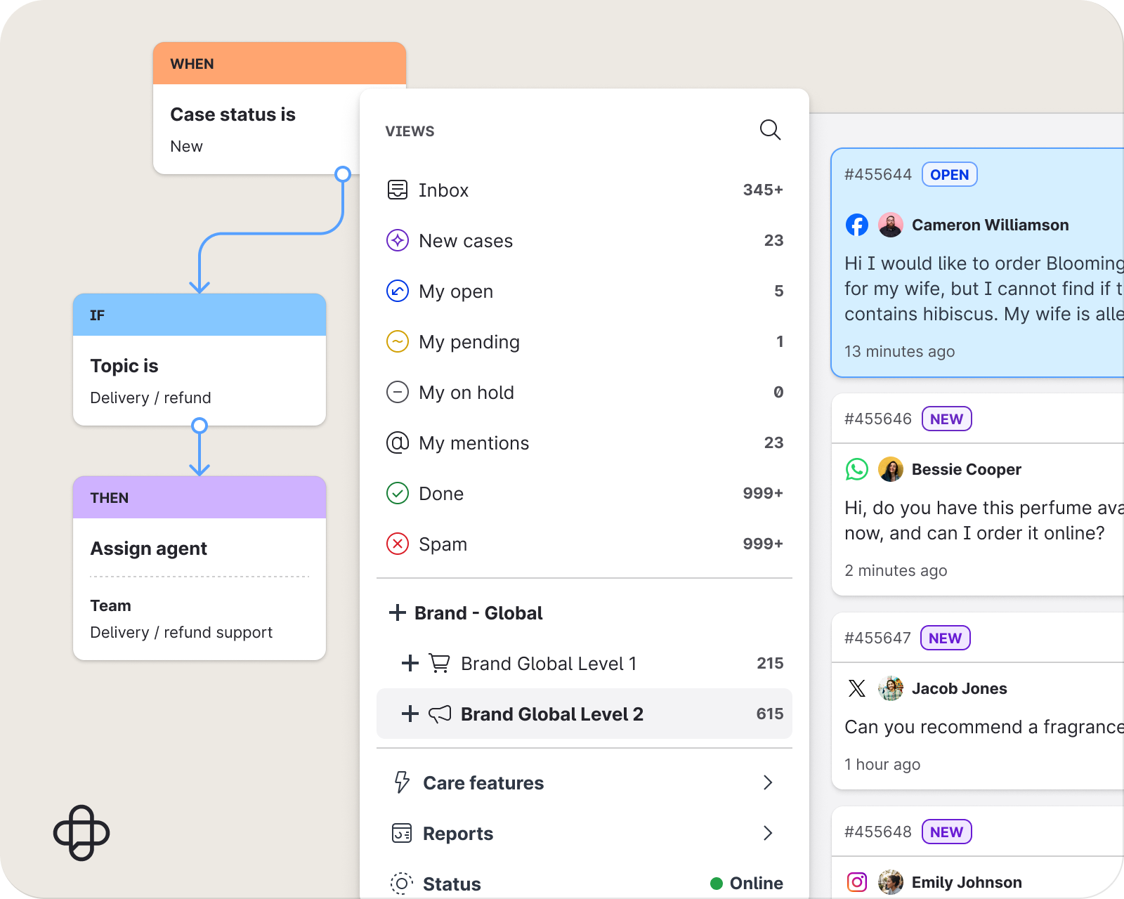 Emplifi Care workflow