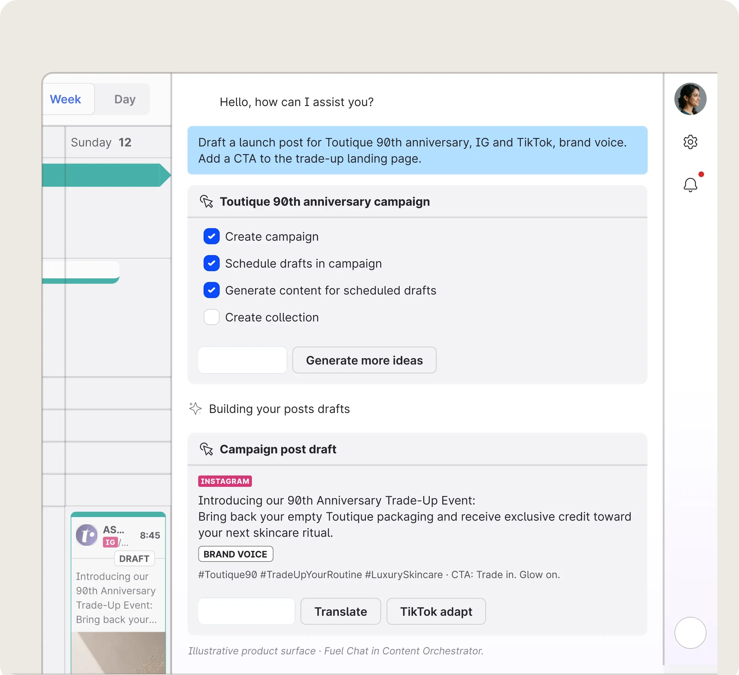 Content orchestration in Emplifi