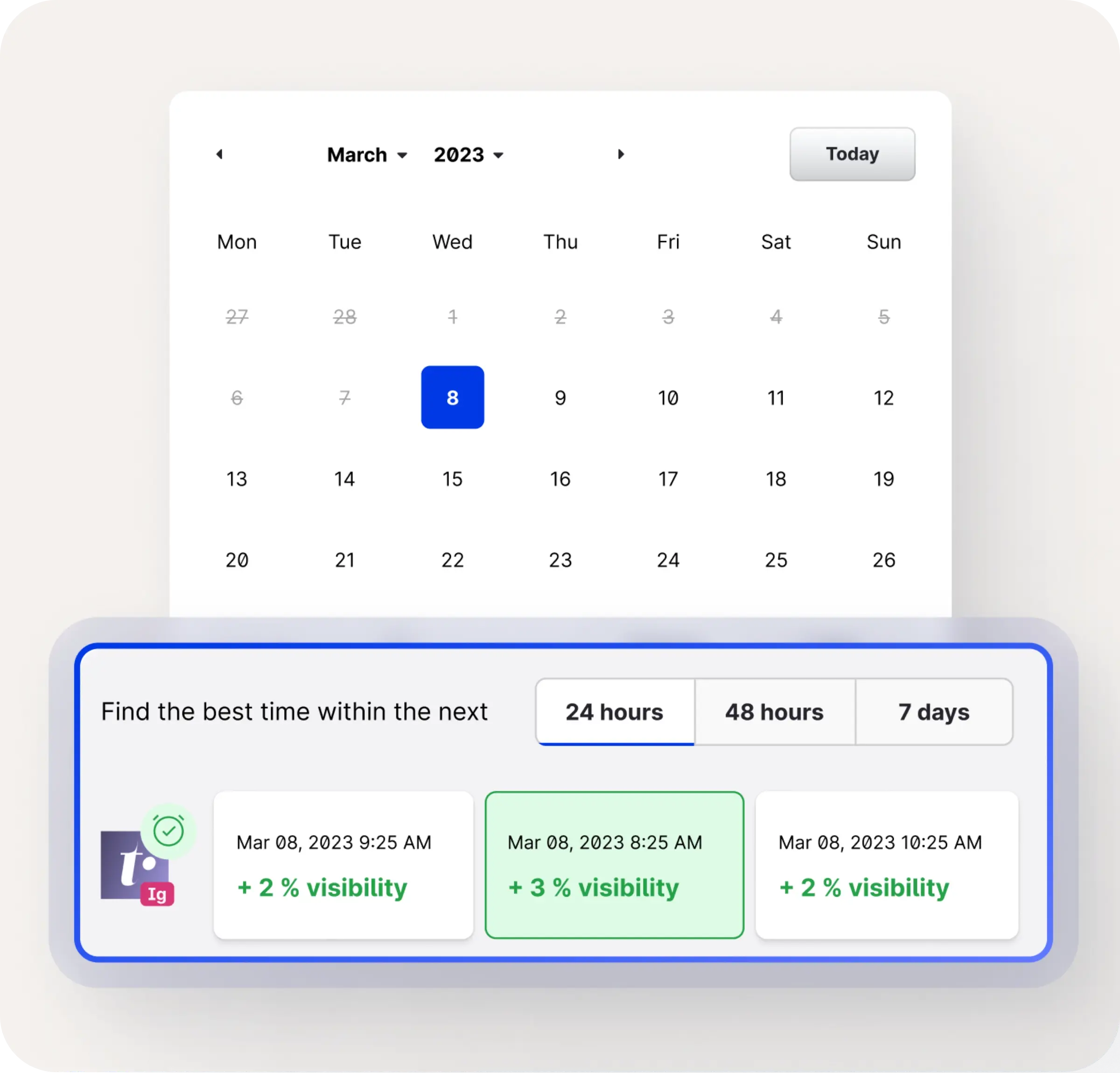 Ideal posting times in Emplifi