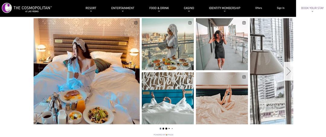 Guest photographs from The Cosmopolitan of Las Vegas placed on a booking page